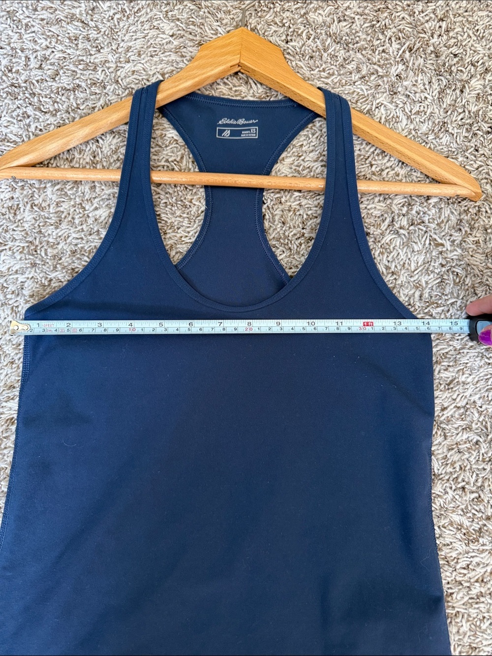 Eddie Bauer Racerback Tank Top Navy Blue size XSmall - Picture 7 of 8